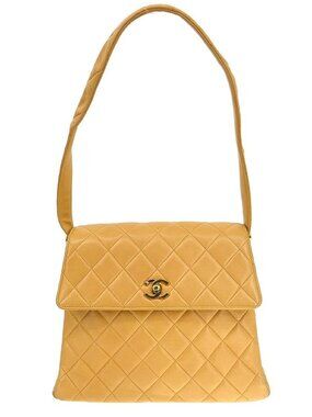 Chanel Beige Calfskin Petite Shopping Tote PST Chain Handbag NQ07474